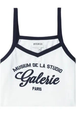 Musium Div. Cropped-Tanktop mit Logo-Stickerei