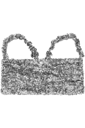 Ganni Cropped-Top mit Pailletten