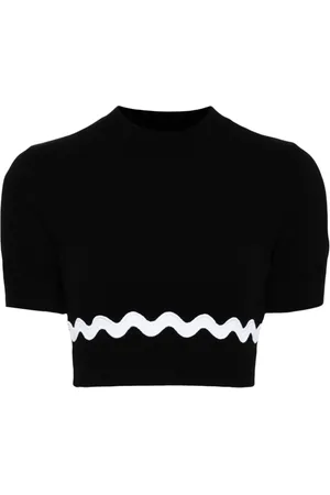 Patou Wave Cropped-Pullover