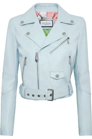 Philipp Plein Cropped-Bikerjacke aus Leder