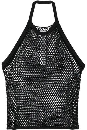 DOUBLET Neckholder-Top aus Mesh