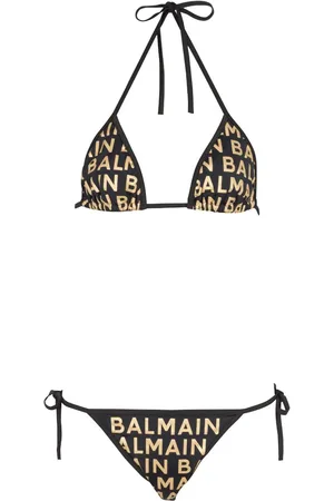 Balmain Triangel-Bikini mit Logo