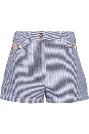 Patou Gestreifte Jeans-Shorts