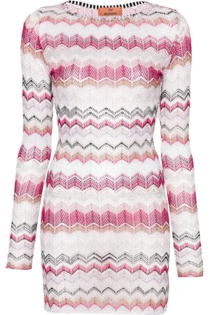 Missoni Gehäkeltes Minikleid mit Zickzackmuster