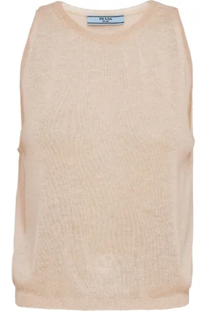 Prada Semi-transparentes Trägershirt