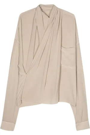 Quira Kreppbluse mit Schalkragen