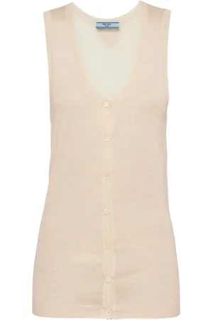 Prada Trägershirt mit Knöpfen