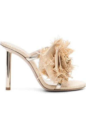 LE SILLA Rose Mules aus Bast 112mm