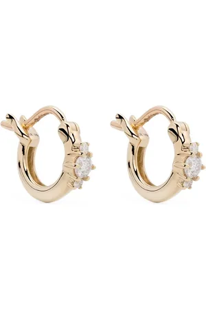 Adina Reyter 14kt Trio Gelbgoldcreolen mit Diamanten