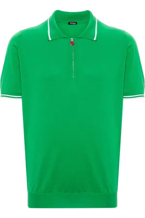 Kiton Poloshirt mit gestreiften Rändern