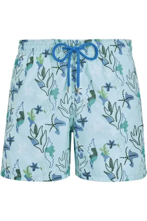 Vilebrequin Badeshorts mit Seaweed-Stickerei