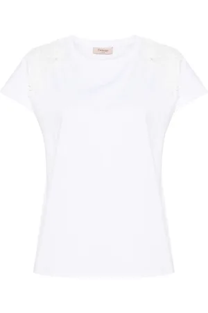 Twin-Set T-Shirt mit Blumenapplikation