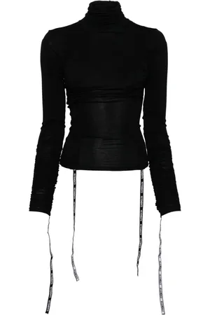 Vetements Rollkragen-Top mit Logo-Trägern