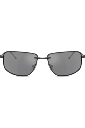 Diesel Eckige Sonnenbrille mit Logo-Schild