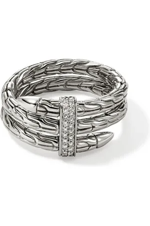 John Hardy Sterlingsilberring mit Diamanten
