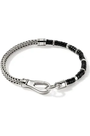 John Hardy Heishi-Armband aus Sterlingsilber mit schwarzem Onyx