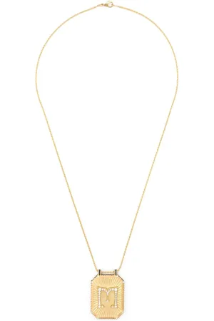 Marie Lichtenberg 18kt Clover Scapular Gelbgoldhalskette mit Diamanten