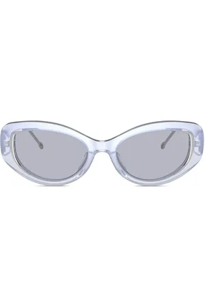 Diesel Cat-Eye-Sonnenbrille mit Logo-Schild