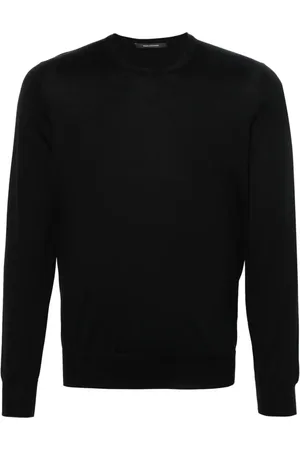 TAGLIATORE Fein gestrickter Gray Pullover