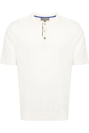 N.PEAL Fein gestricktes Henley-Oberteil