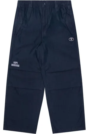 A Bathing Ape Gerade Cargohose mit Logo-Stickerei