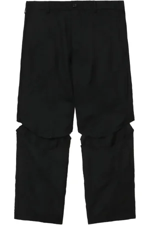 Comme des Garçons Cropped-Wollhose mit Cut-Outs
