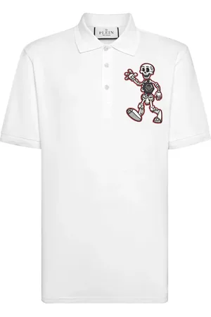 Philipp Plein Poloshirt mit Skully Gang-Print