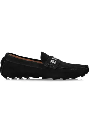 Philipp Plein Loafer aus Wildleder mit Logo-Schild