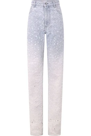 Paco rabanne Gerade Distressed-Jeans mit Ombré-Effekt