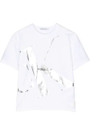 Calvin Klein Jersey-T-Shirt mit Metallic-Logo