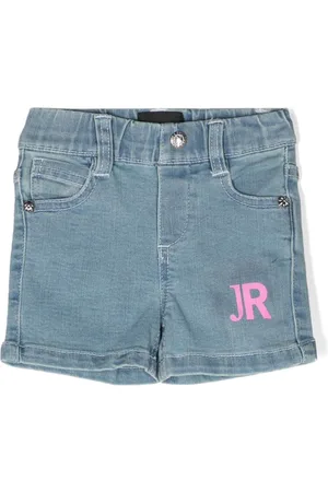 John Richmond Jeans-Shorts mit Logo-Print