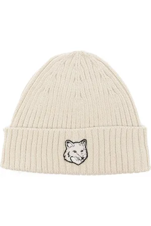 Maison Kitsuné Gerippte Bold Fox Head Beanie