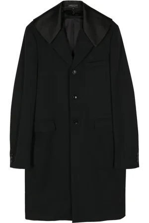 Comme des Garçons Satin-panelled single-breasted coat