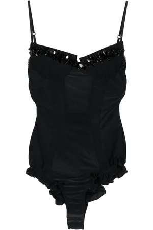 Shushu/Tong Bustier-Body mit Perlen