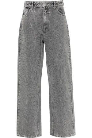 ROTATE Weite High-Waist-Jeans