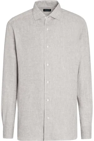 Ermenegildo Zegna Langärmeliges Oasi Leinenhemd