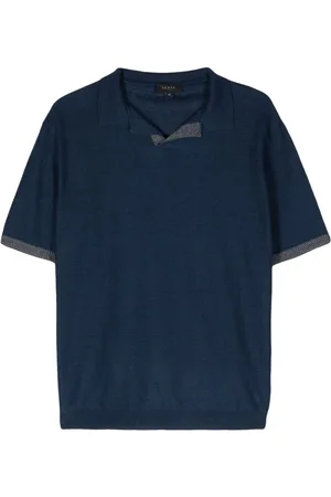 Sease Pikee-Poloshirt mit offenem Kragen