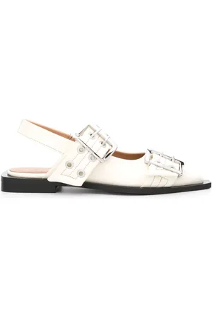 Ganni Spitze Ballerinas mit Schnalle