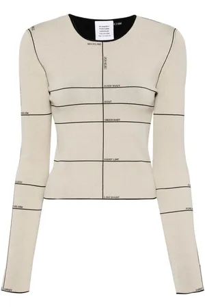 Vetements Intarsien-Langarmshirt