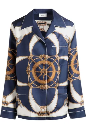 Bally Seidenhemd mit grafischem Print