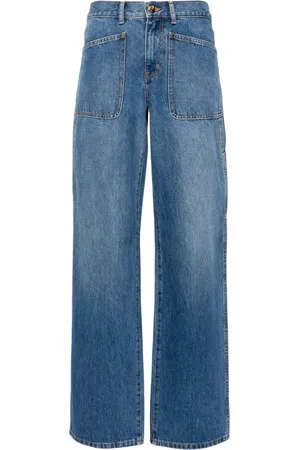 Tory Burch Halbhohe Wide-Leg-Jeans