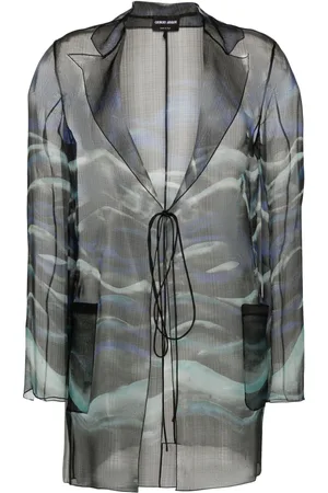 Giorgio Armani Seidenbluse mit abstraktem Print