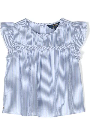 Ralph Lauren Gestreifte Bluse mit Rüschendetail