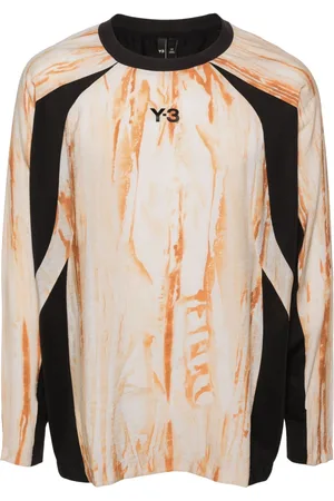 Y-3 Langarmshirt mit Rostfarben