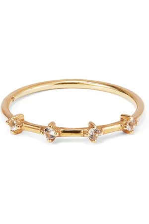 Otiumberg 9kt Four Stone Bamboo Gelbgoldring