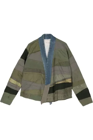 GREG LAUREN Patchwork-Jacke mit Schalkragen