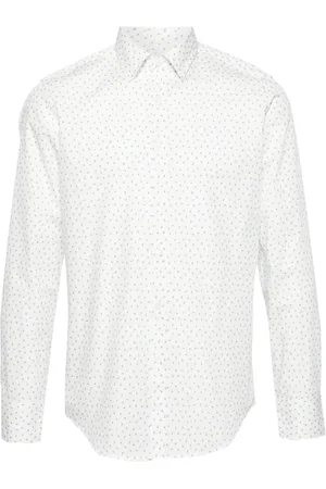 CANALI Hemd mit Blatt-Print