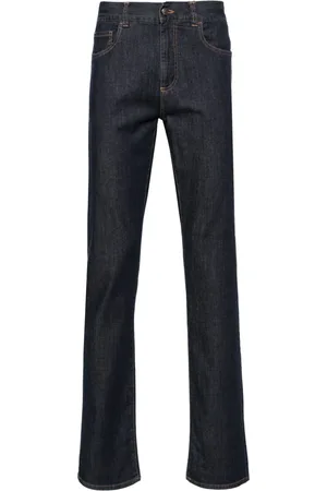 CANALI Halbhohe Straight-Leg-Jeans