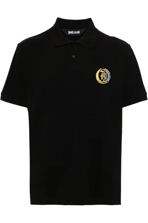 Roberto Cavalli Pikee-Poloshirt mit Logo-Print