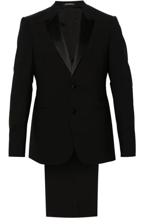 Emporio Armani Anzug mit Satinbesatz